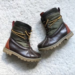Tommy Hilfiger Boys Brown and Olive LILCHARLESDT Boots Size 9